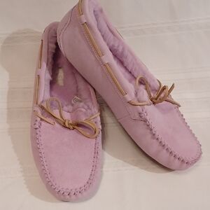 UGG Pink Moccasin Slippers